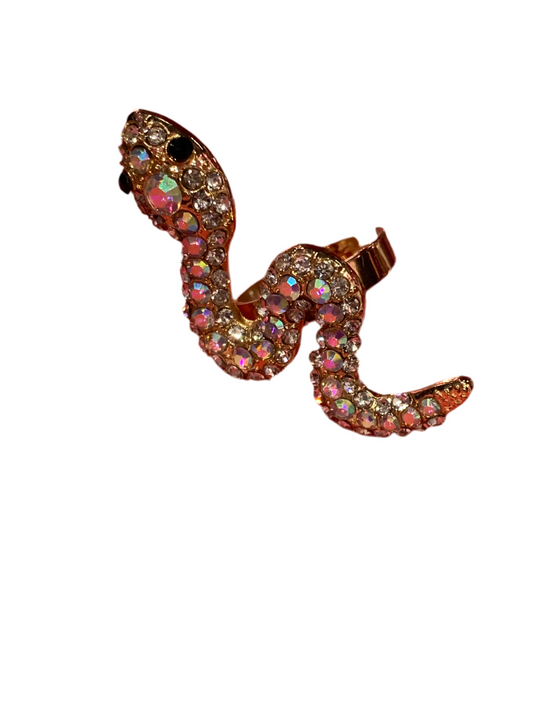 Anillo grande de serpiente en Dorado - Bling Bling