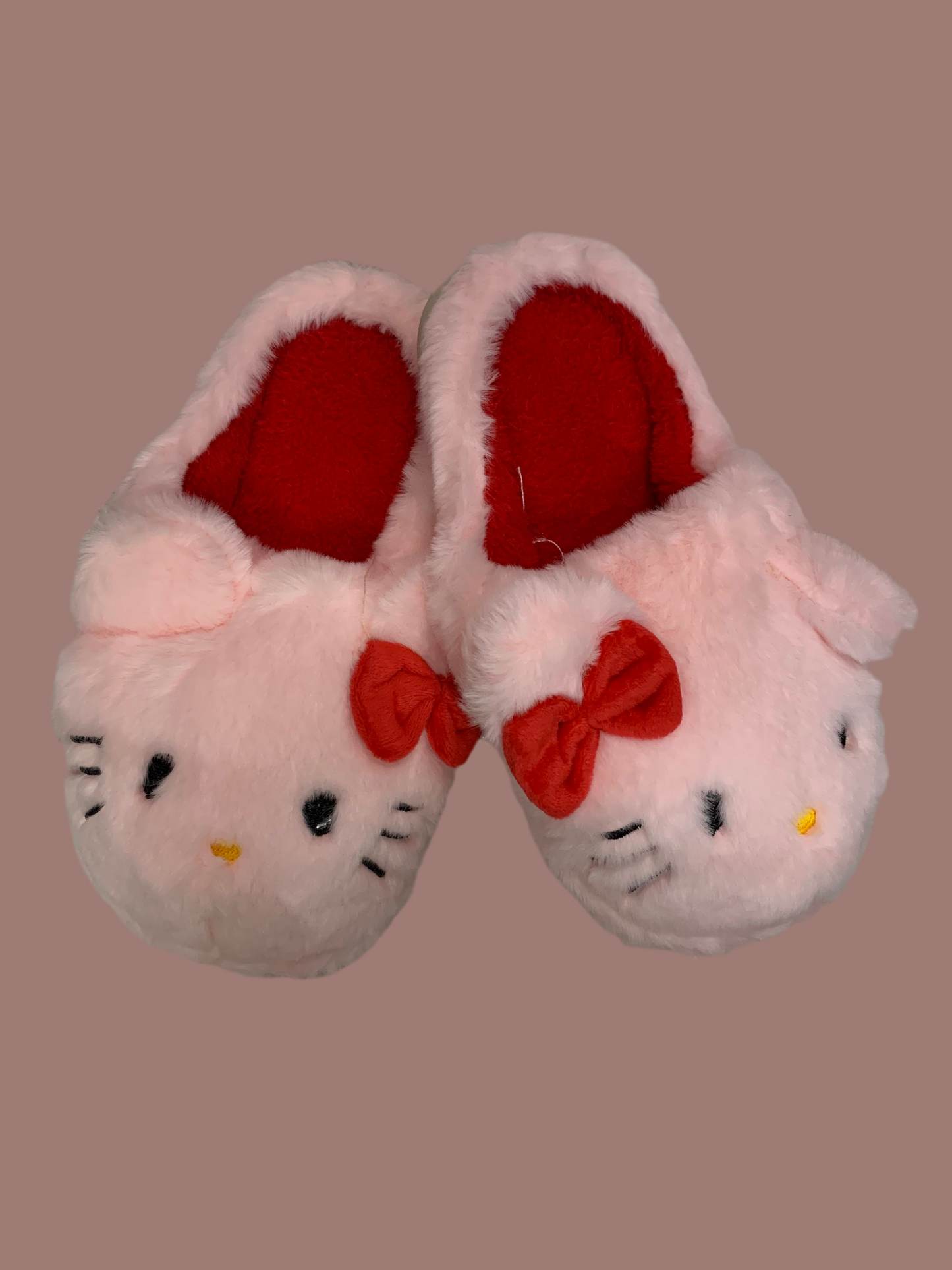 Pantuflas de hello Kitty Rosa y rojo - Reyna Cosmétics
