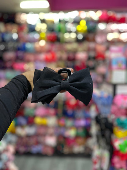 Pinza Con Moño De Organza Brillante - Los Moños De Kari