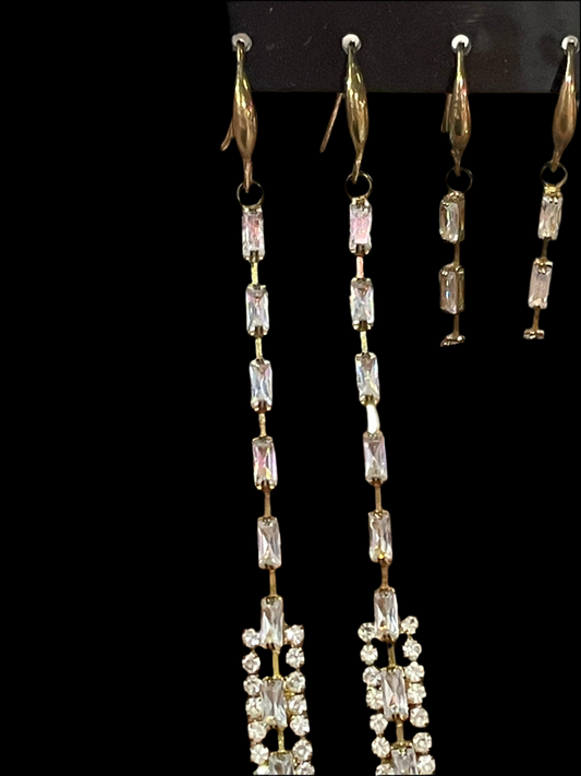 Aretes larga de fiesta - Bling Bling
