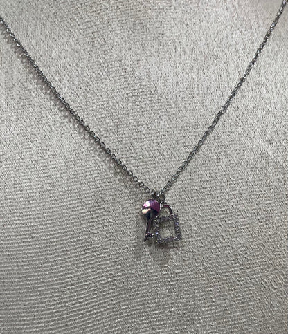 Collar de Zirconia con dije de Llave y Candado - Bling Bling