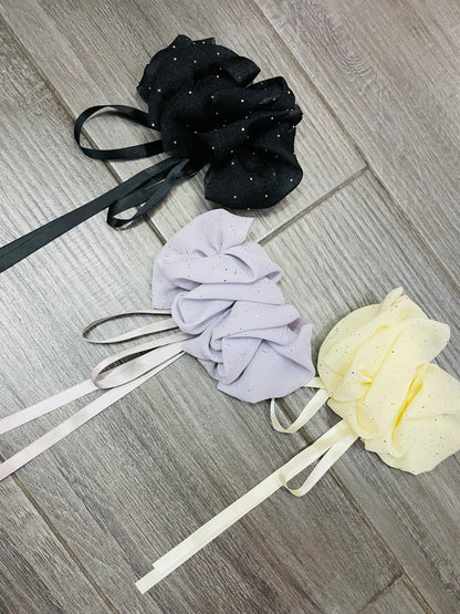 Moño “Nube” Con Pedrería - Los Moños De Kari