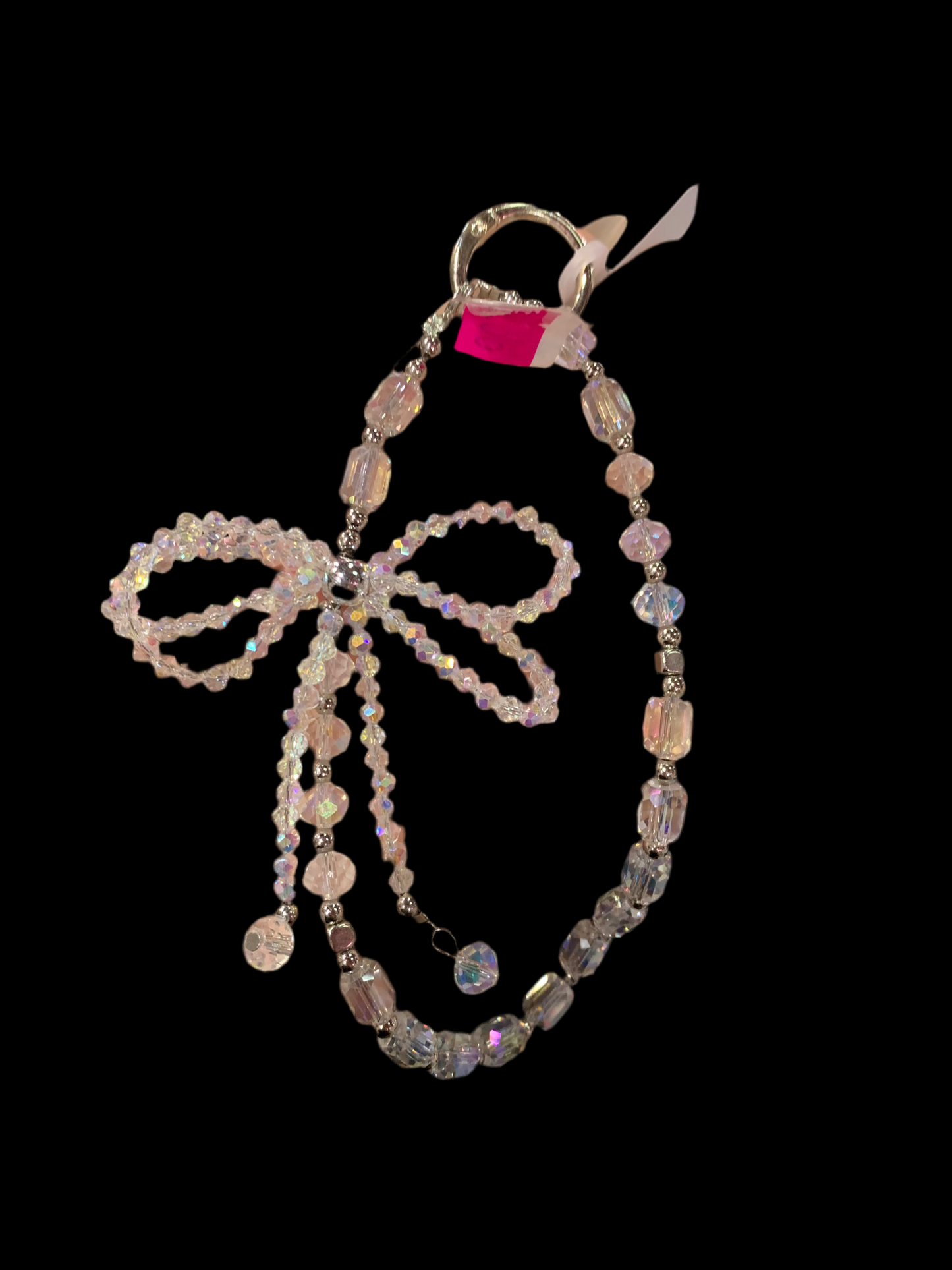 Llavero de moño pedrería - cristal