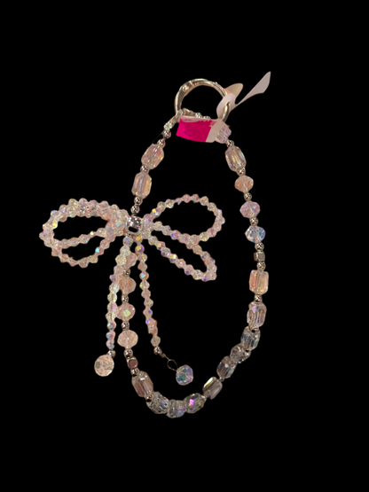 Llavero de moño pedrería - cristal