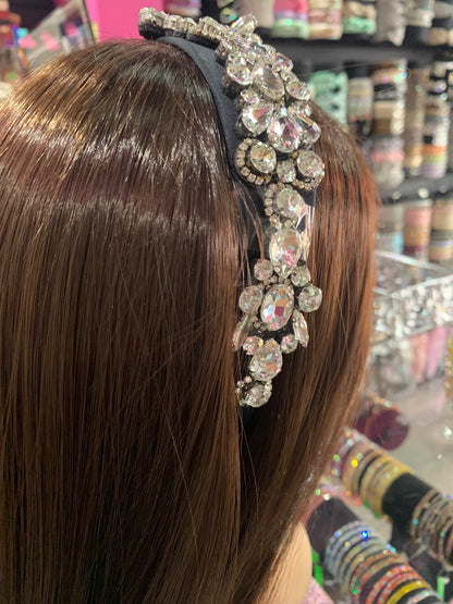 Diadema gruesa decorada - bling bling
