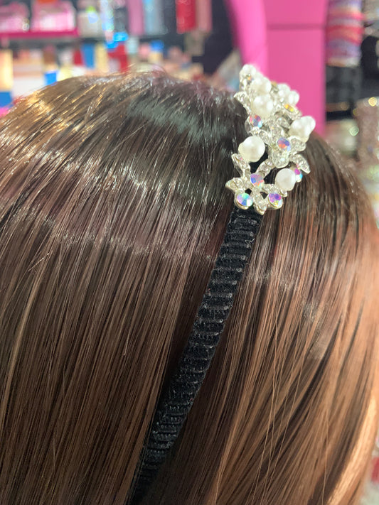 Diadema de plástico decorada - bling bling