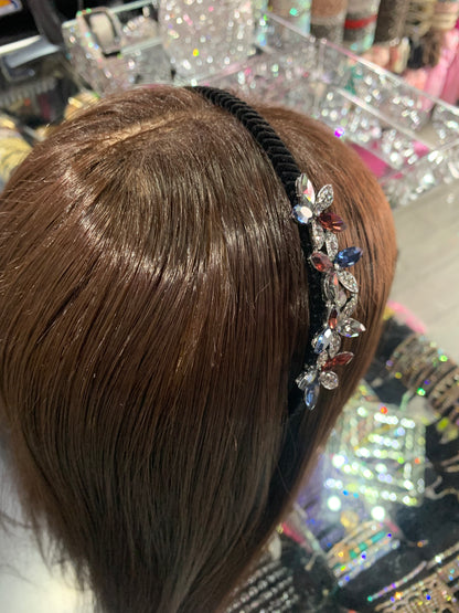 Diadema de plástico decorada - bling bling