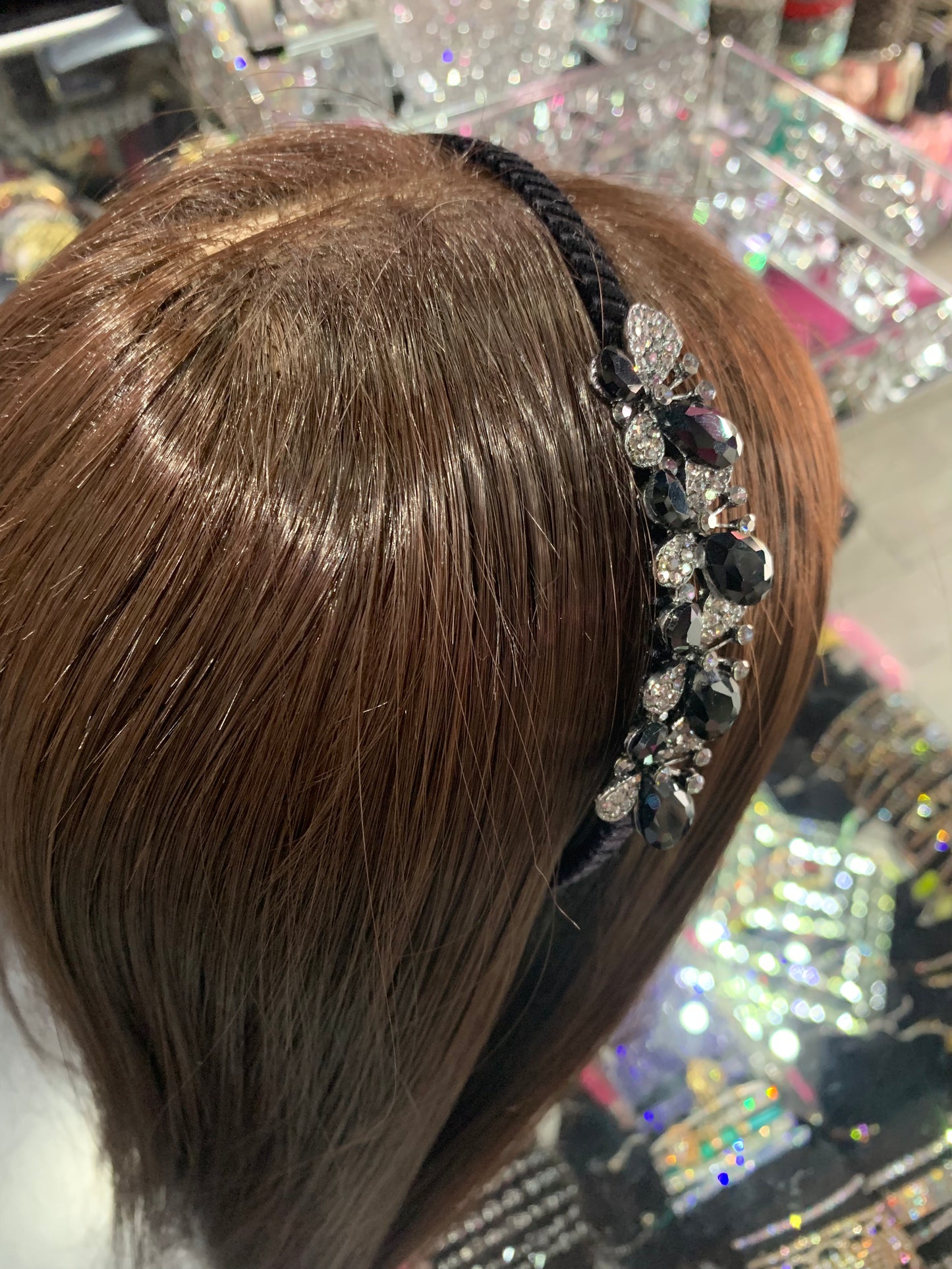 Diadema de plástico decorada - bling bling