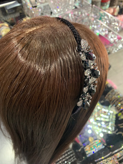 Diadema de plástico decorada - bling bling