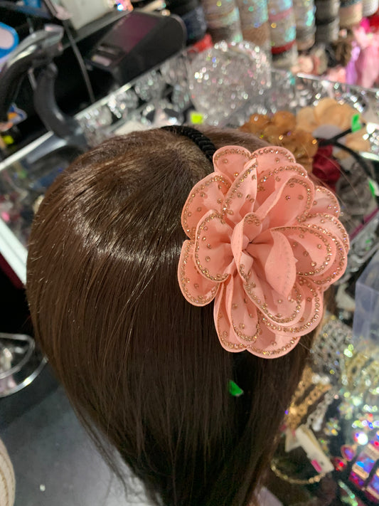 Diadema de flor - bling bling