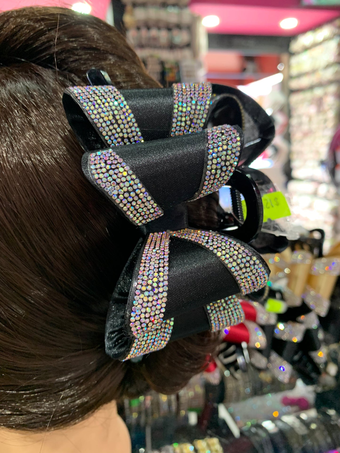 Pinza con moño - bling bling