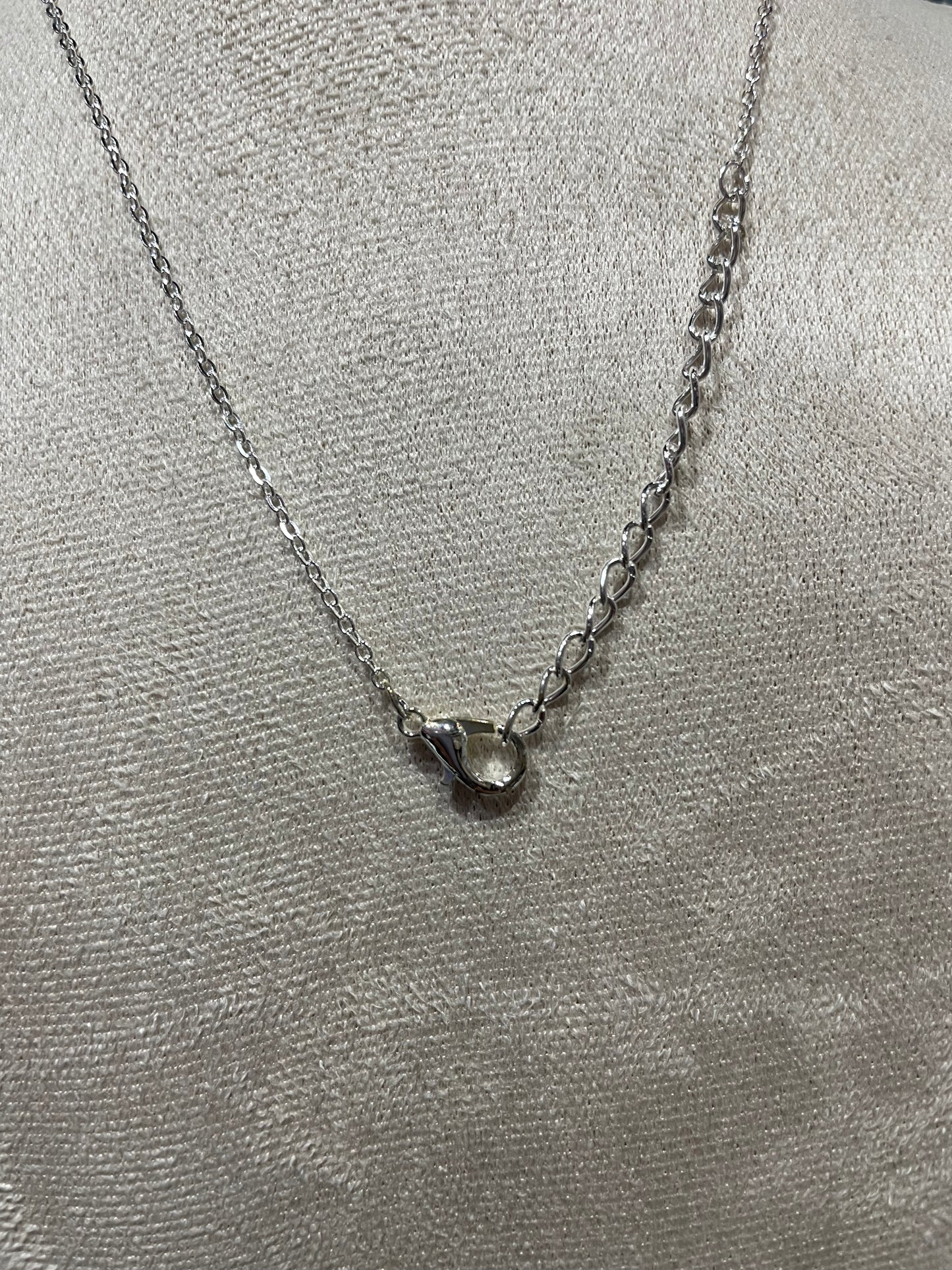 Collar con dije liso en Plateado - Bling Bling