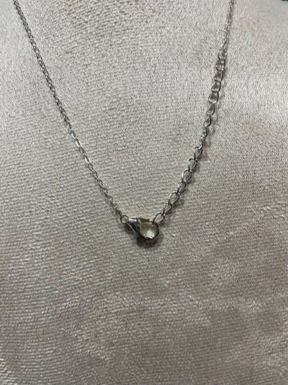 Collar con dije liso en Plateado - Bling Bling