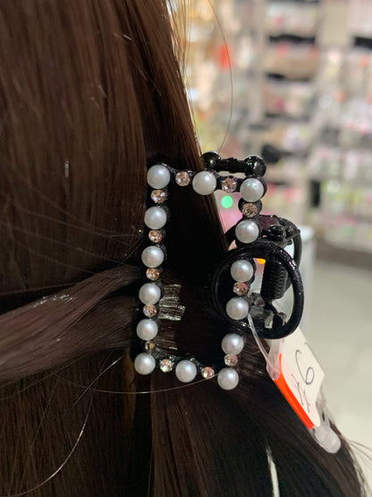 Mini pinza con perlas -Bling Bling